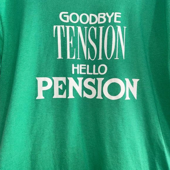 Screen stars vintage green humor retirement T-shirt single stitch - Picture 4 of 6